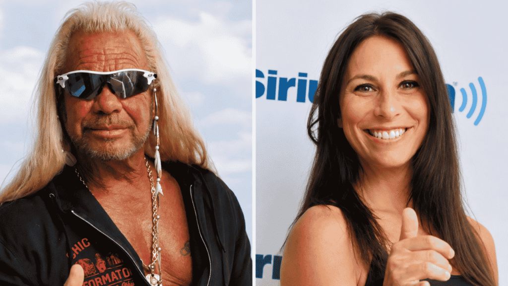 Duane Chapman and a family member posing together at a SiriusXM event