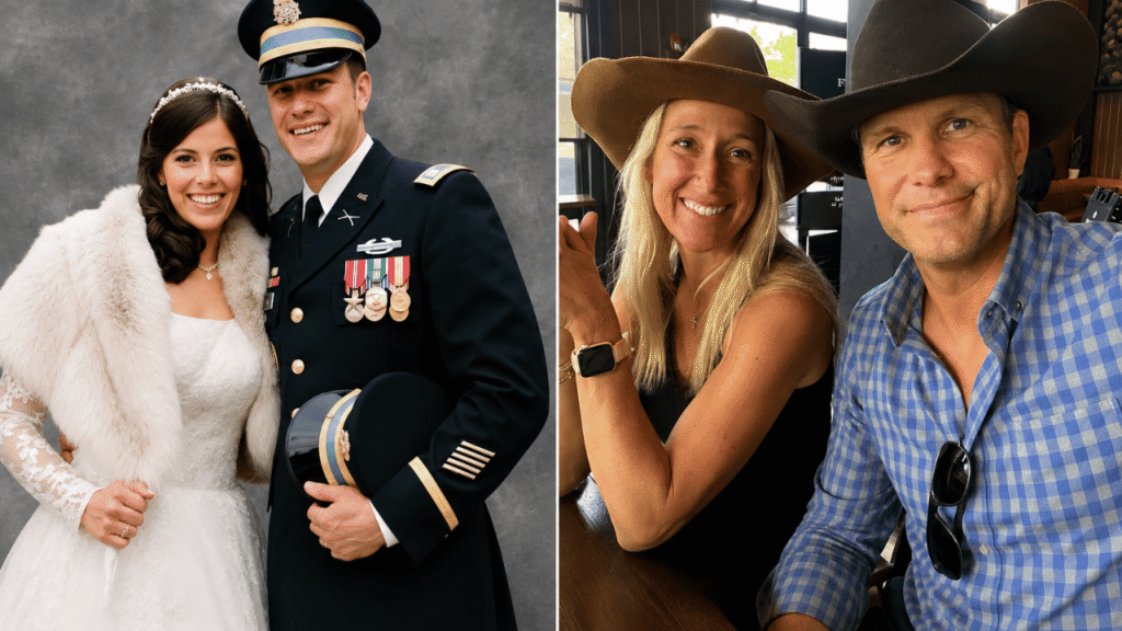 Meredith Schwarz and Pete Hegseth wedding photo and later couple photo